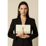 YSL KATE SAINT LAURENT WHITE CROSS BODY BAG GOLDEN TUSSEL