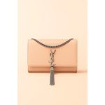 YSL KATE SAINT LAURENT PINK CROSS BODY BAG SILVER TUSSEL