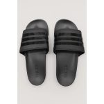 ADIDAS ADILETTE GREY BLACK 3 STIPE SLIDE