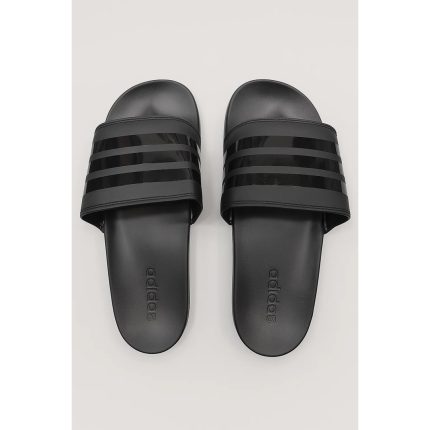 ADIDAS ADILETTE GREY BLACK 3 STIPE SLIDE