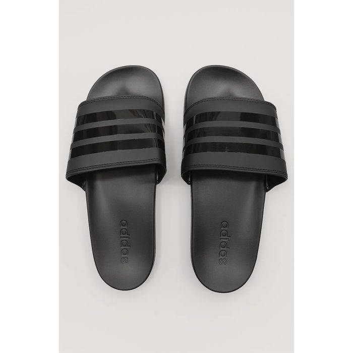 ADIDAS ADILETTE GREY BLACK 3 STIPE SLIDE