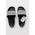 ADIDAS ADILETTE BLACK WHITE 3 STIPE SLIDE