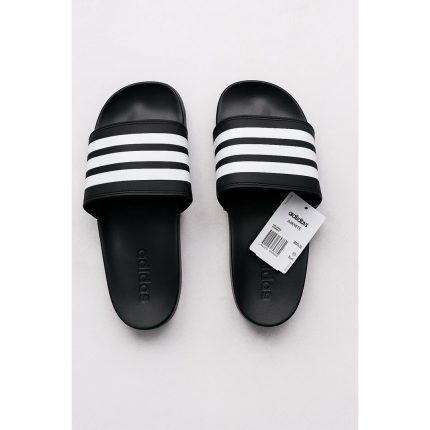 ADIDAS ADILETTE BLACK WHITE 3 STIPE SLIDE