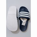 ADIDAS ADILETTE BLUE WHITE 3 STIPE SLIDE