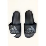 ADIDAS BLACK GREY PRINTED LOGO SLIDE