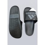 ADIDAS BLACK GREY PRINTED LOGO SLIDE