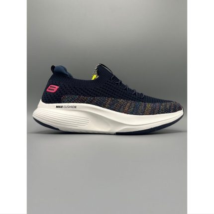 SKECHERS NAVY-WHITE MAX CUSHION WOMEN SHOES