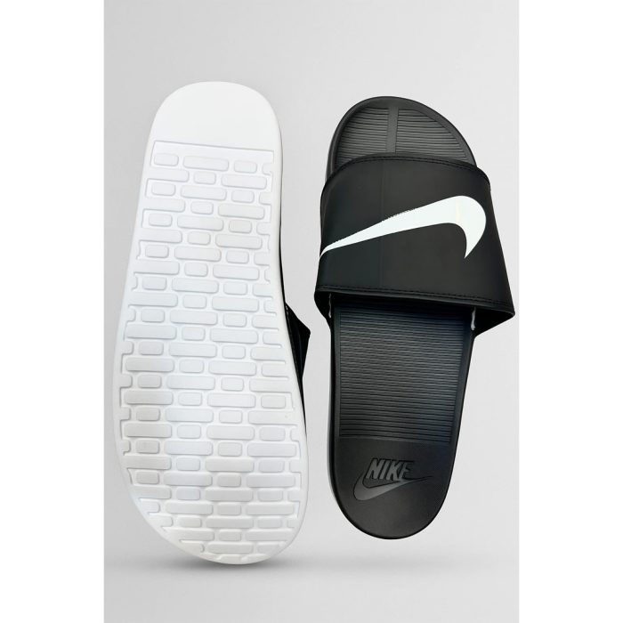 NIKE ALL BLACK-WHITE TICK REBELLION ADELIDE SLIDE