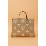 LV ONTHEGO MM TOTE BAG BEIGE CREAM MONOGRAM