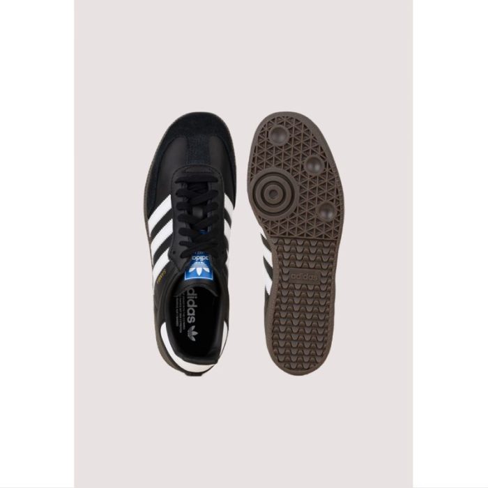 ADIDAS SAMBA OG SHOES – FULL BLACK WHITE STRIPES