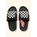 VANS OF THE WALL BLACK WHITE CHECKER SLIDE