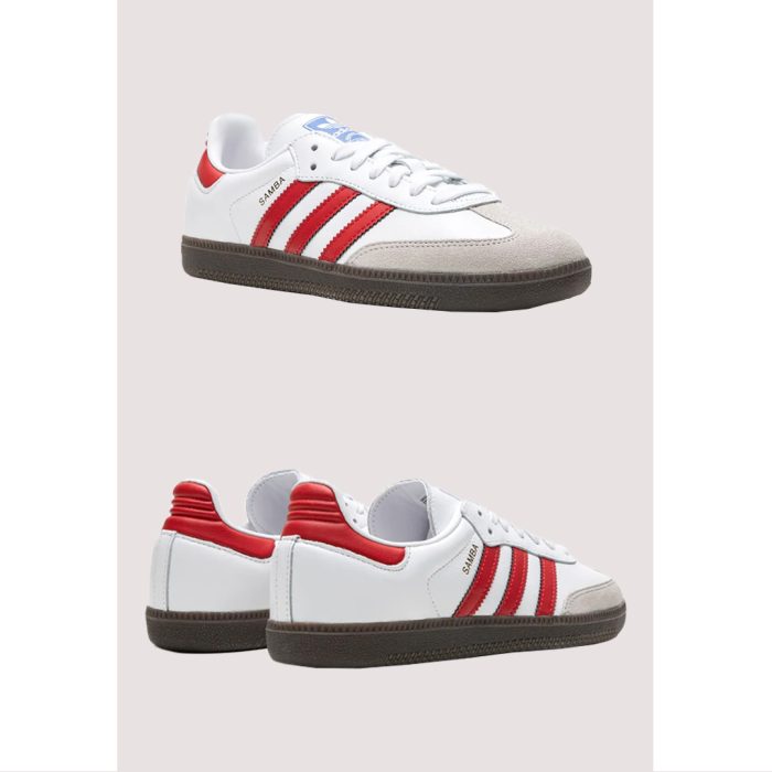 ADIDAS SAMBA OG SHOES – WHITE & RED