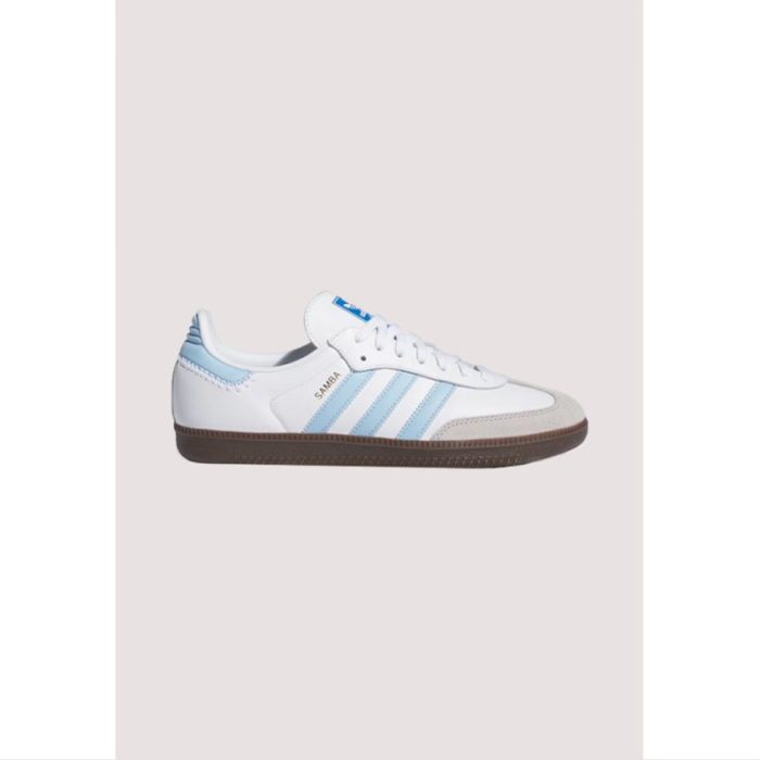 ADIDAS SAMBA OG SHOES IN SKY BLUE AND WHITE