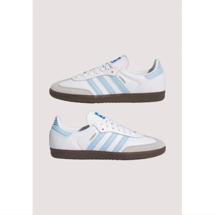 ADIDAS SAMBA OG SHOES IN SKY BLUE AND WHITE