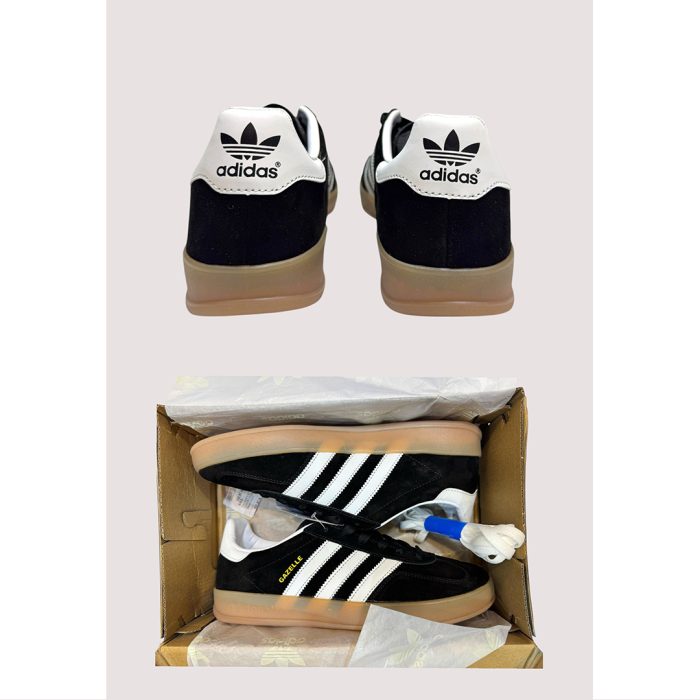 ADIDAS GAZELLE INDOOR BLACK WHITE GUM