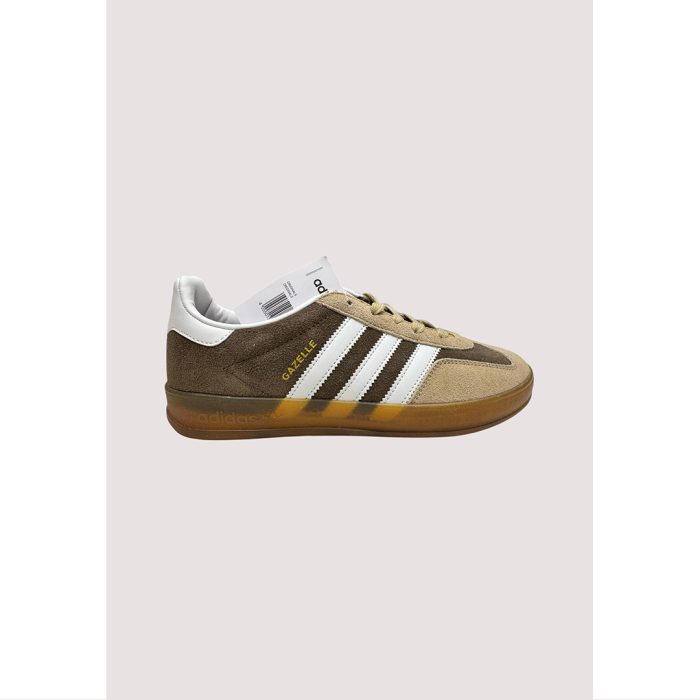 ADIDAS GAZELLE – COFFEE BROWN / WHITE WITH GUM SOLE