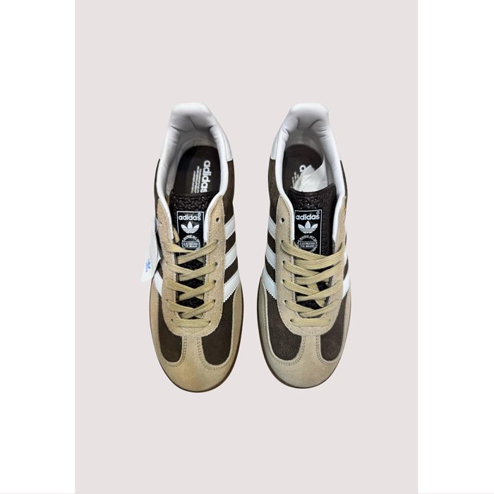 ADIDAS GAZELLE – COFFEE BROWN / WHITE WITH GUM SOLE