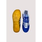 ADIDAS GAZELLE β INDIGO BLUE / WHITE WITH GOLDEN GUM SOLE