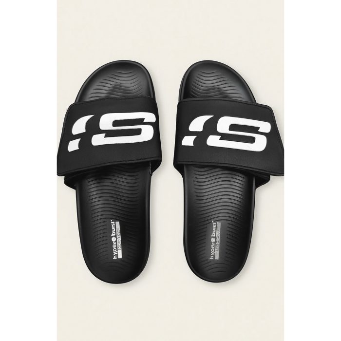 SKECHERS HYPER BURST SLIDES – BLACK